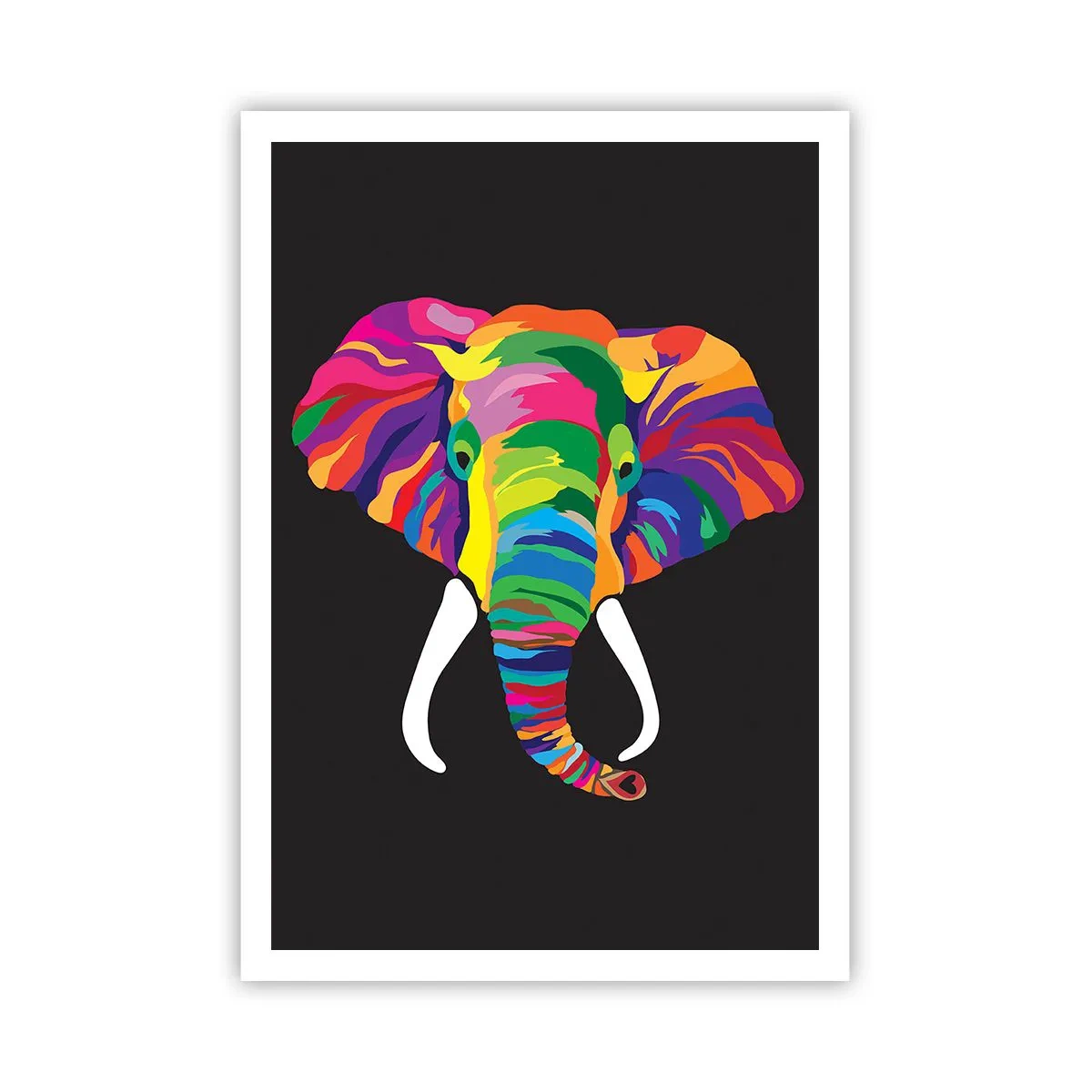Poster - Elephant That Enjoyed Rainbow Bath - 70x100 cm