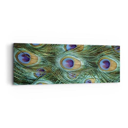 Canvas picture - Peacock Eyes - 90x30 cm