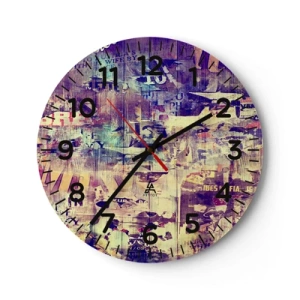 Wall clock - Clock on glass - That's All That Is Left - 30x30 cm