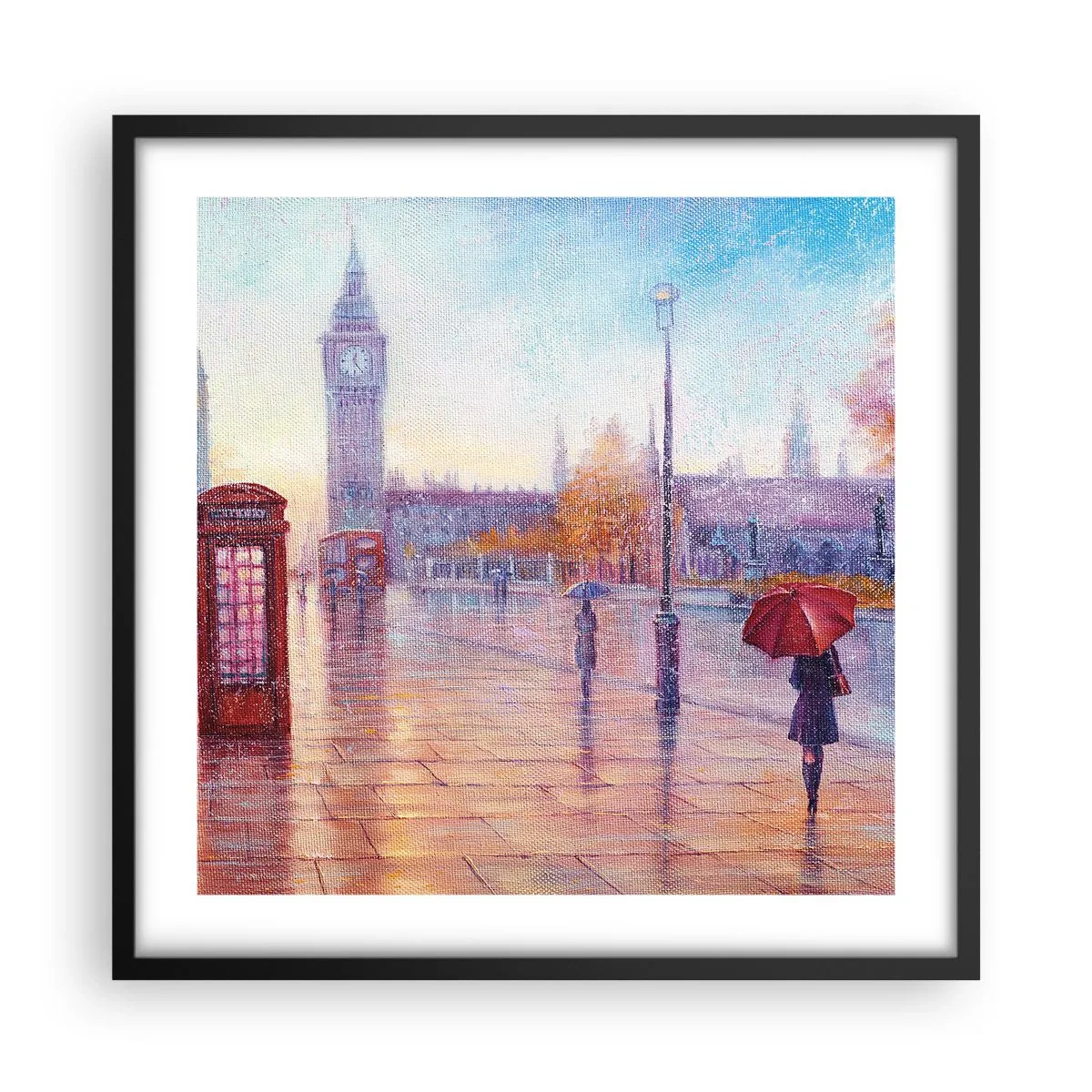 Poster in black frame - London Autumn Day - 50x50 cm