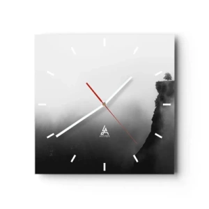 Wall clock - Clock on glass - On the Edge of the World - 30x30 cm