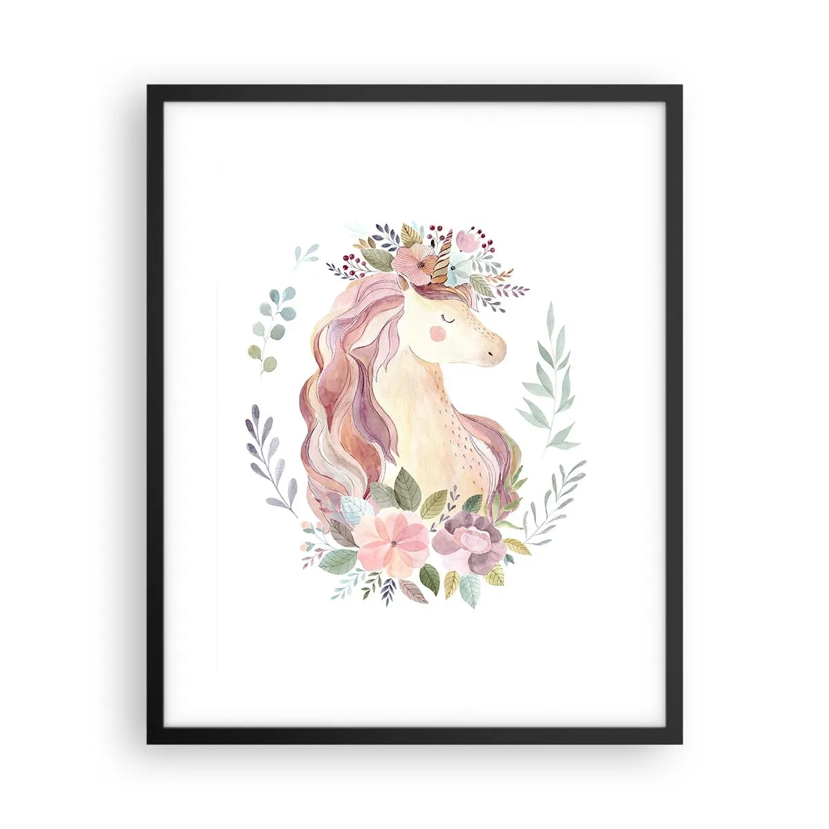 Poster in black frame - Invitation to the Fairytale World - 40x50 cm