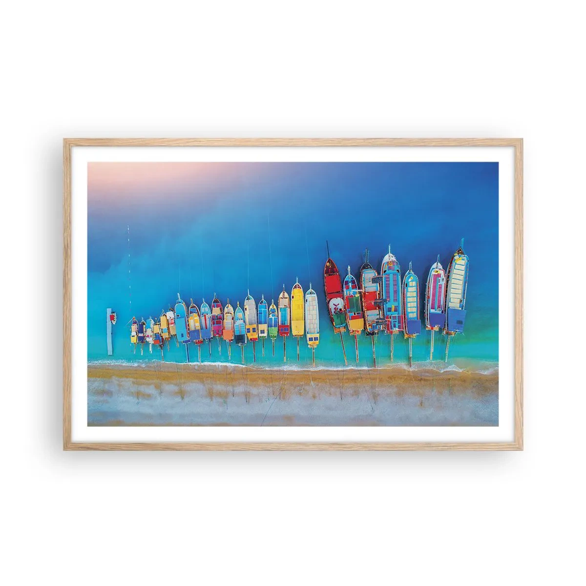 Poster in light oak frame - From Bird's Eye View - 91x61 cm