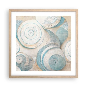 Poster in light oak frame - What Does a Shell Hide? - 50x50 cm