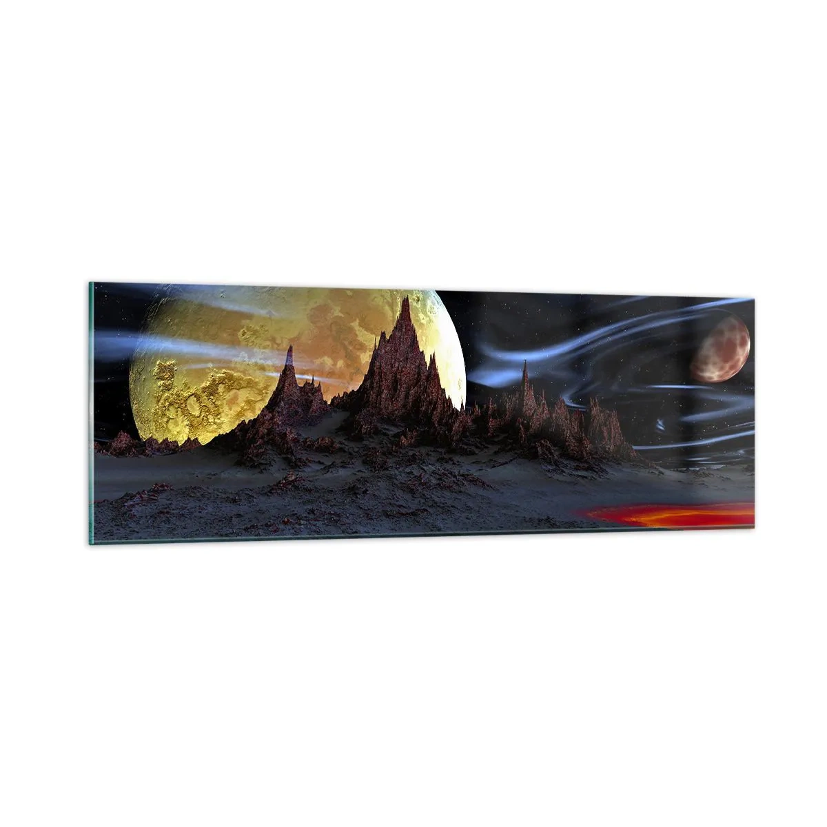 Glass picture - Unknown World - 90x30 cm