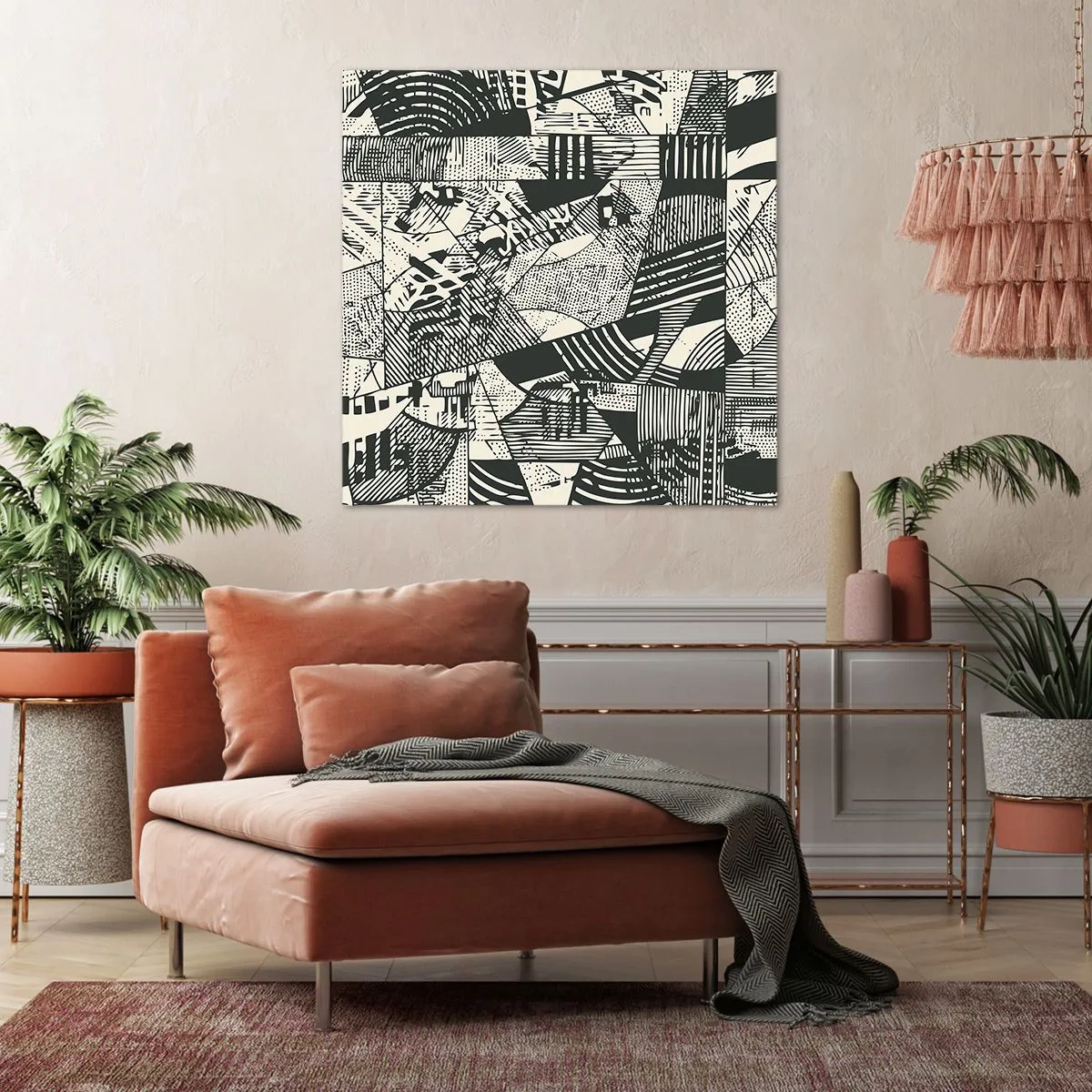 Canvas picture - Dynamics of Contemporaneity - 30x30 cm