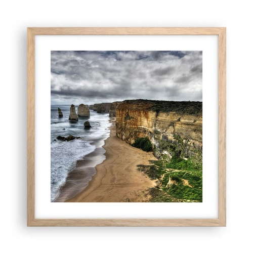 Poster in light oak frame - Raw Beauty - 40x40 cm