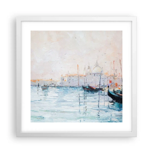 Poster in white frmae - Behind Water behind Fog - 40x40 cm