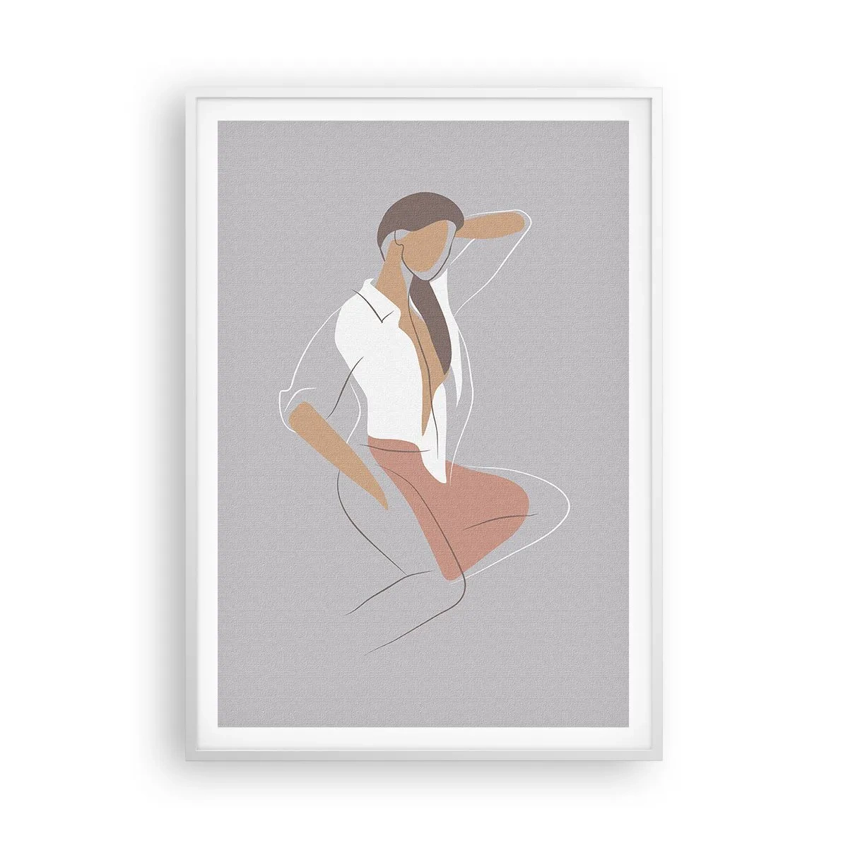 Poster in white frmae - Outline of Charm - 70x100 cm