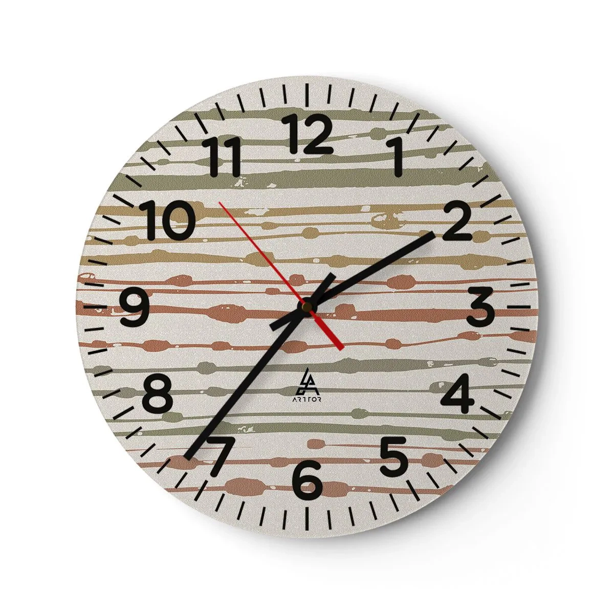 Wall clock - Clock on glass - Musical Colour Notation - 40x40 cm
