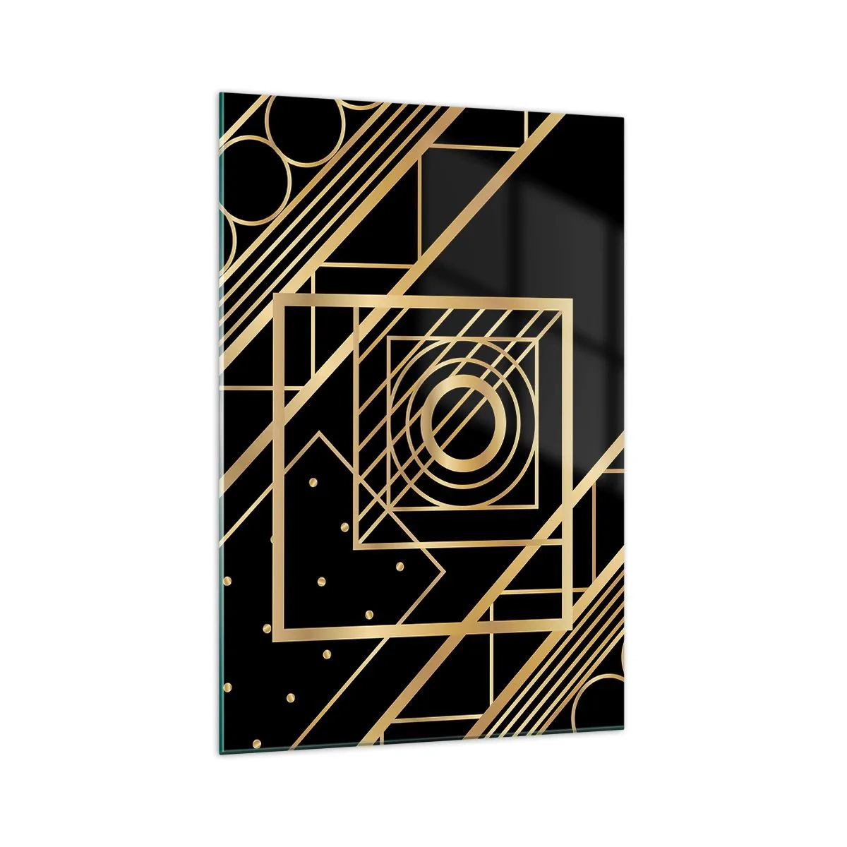 Glass picture - Golden Geometry - 70x100 cm