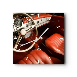 Wall clock - Clock on glass - Luxury Vintage Style - 40x40 cm