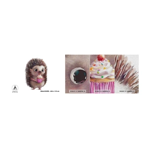Photo Wallpaper Sample Premium Canvas - Everyday is Holiday - For children, Hedgehog, Fairy tale - 100x30 cm