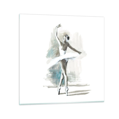 Glass picture - Enchanted into a Swan - 50x50 cm