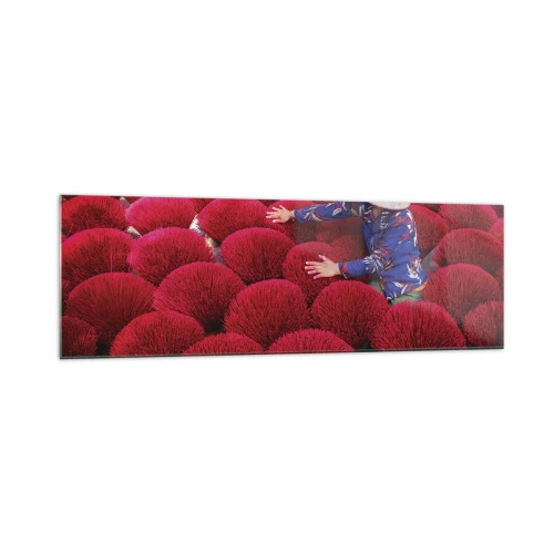 Glass picture - In the Rice Field - 160x50 cm