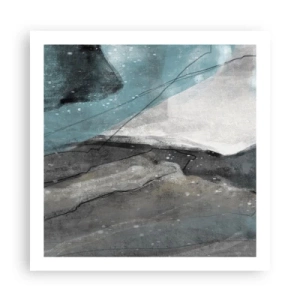 Poster - Abstract: Rocks and Ice - 60x60 cm