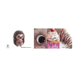 Photo Wallpaper Sample Self-Adhesive Deluxe Sticker - Everyday is Holiday - For children, Hedgehog, Fairy tale - 100x30 cm