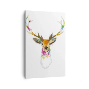 Canvas picture - Deer Bathed in Colour - 80x120 cm
