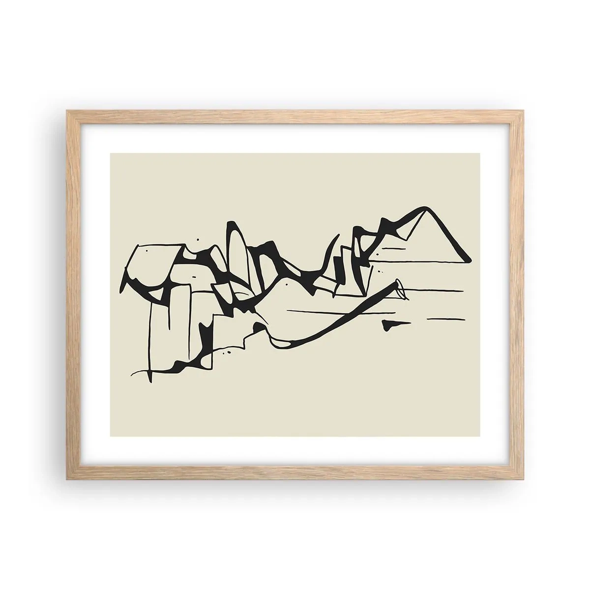 Poster in light oak frame - Maybe Landscape - 50x40 cm
