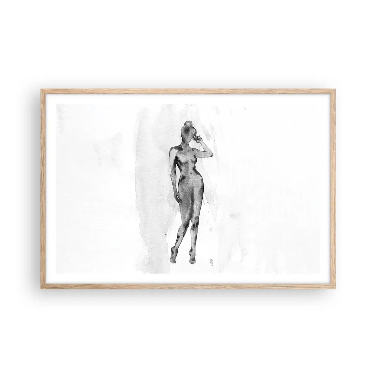 Poster in light oak frame - Study of Ideal of Feminity - 91x61 cm