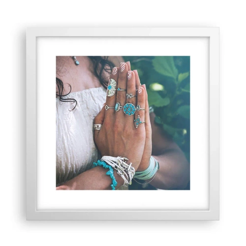 Poster in white frmae - Welcome to the Centre of Wellbeing - 30x30 cm