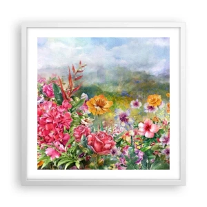 Poster in white frmae - Garden which Went Crazy - 50x50 cm