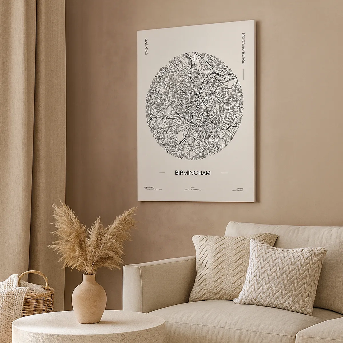 Canvas picture - Anatomy of Birmingham - 50x70 cm