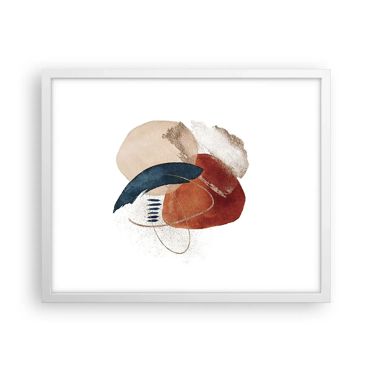 Poster in white frmae - Oval Composition - 50x40 cm
