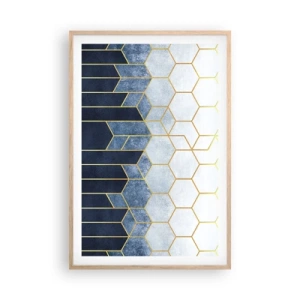 Poster in light oak frame - Composition in Syncopated Rhythm - 61x91 cm