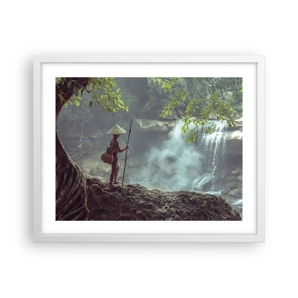 Poster in white frmae - Friends with Nature - 50x40 cm