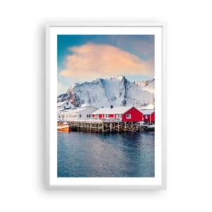 Poster in white frmae - Northern Retreat - 50x70 cm