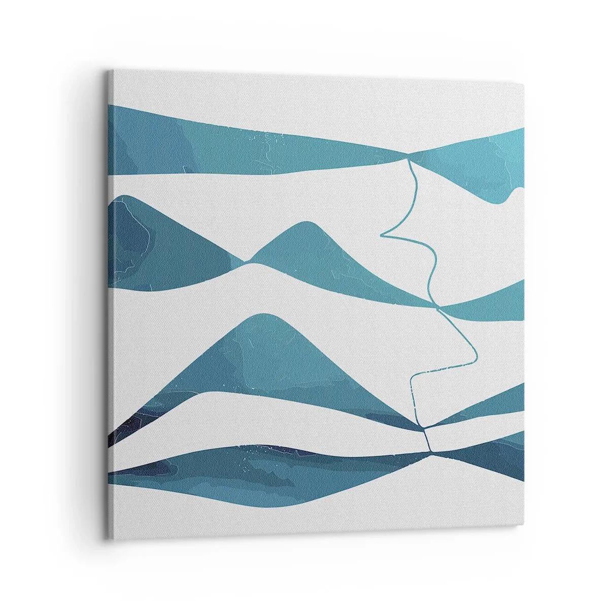 Canvas picture - Abstract: Turquoise Relation - 60x60 cm