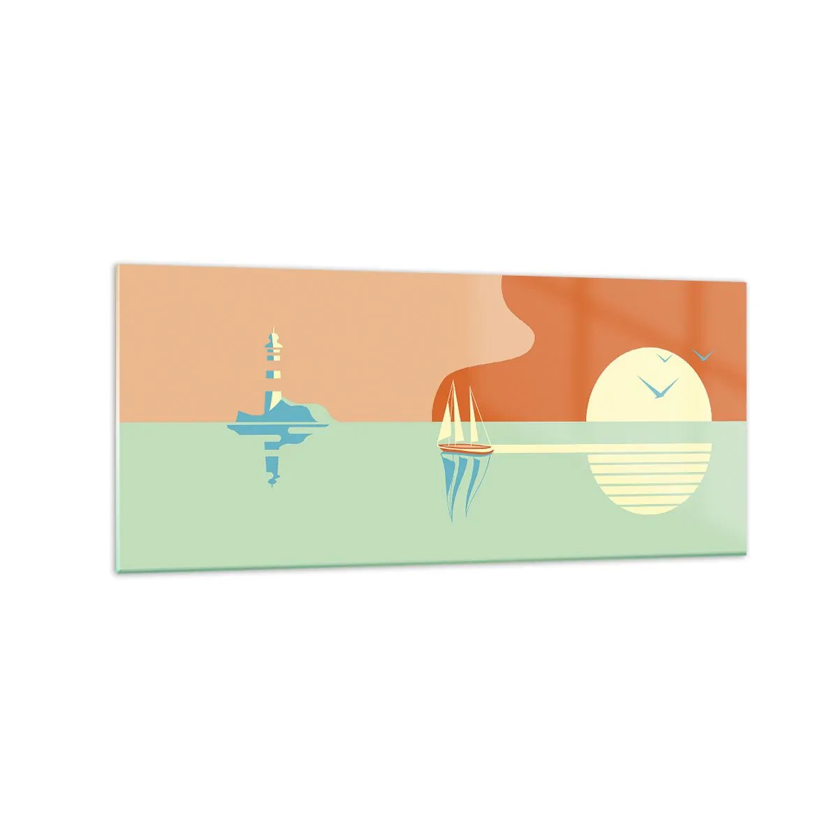 Glass picture - Ideal Sea Landscape - 120x50 cm