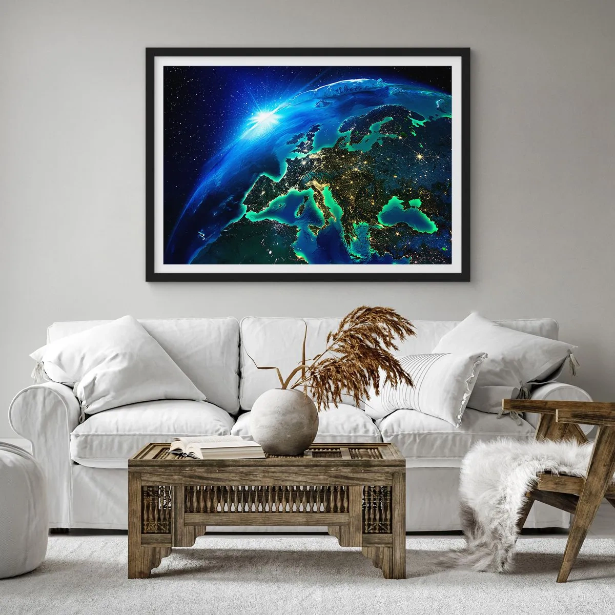 Poster in black frame - Sparkling Europe - 100x70 cm