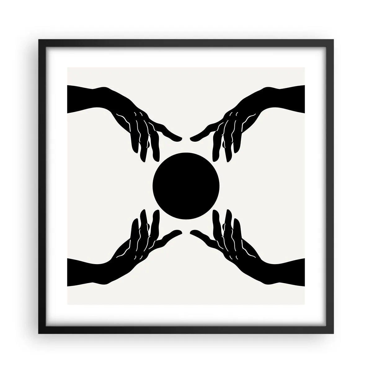 Poster in black frame - Secret Sign - 50x50 cm