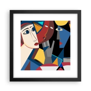 Poster in black frame - Conversation of Cubists - 30x30 cm