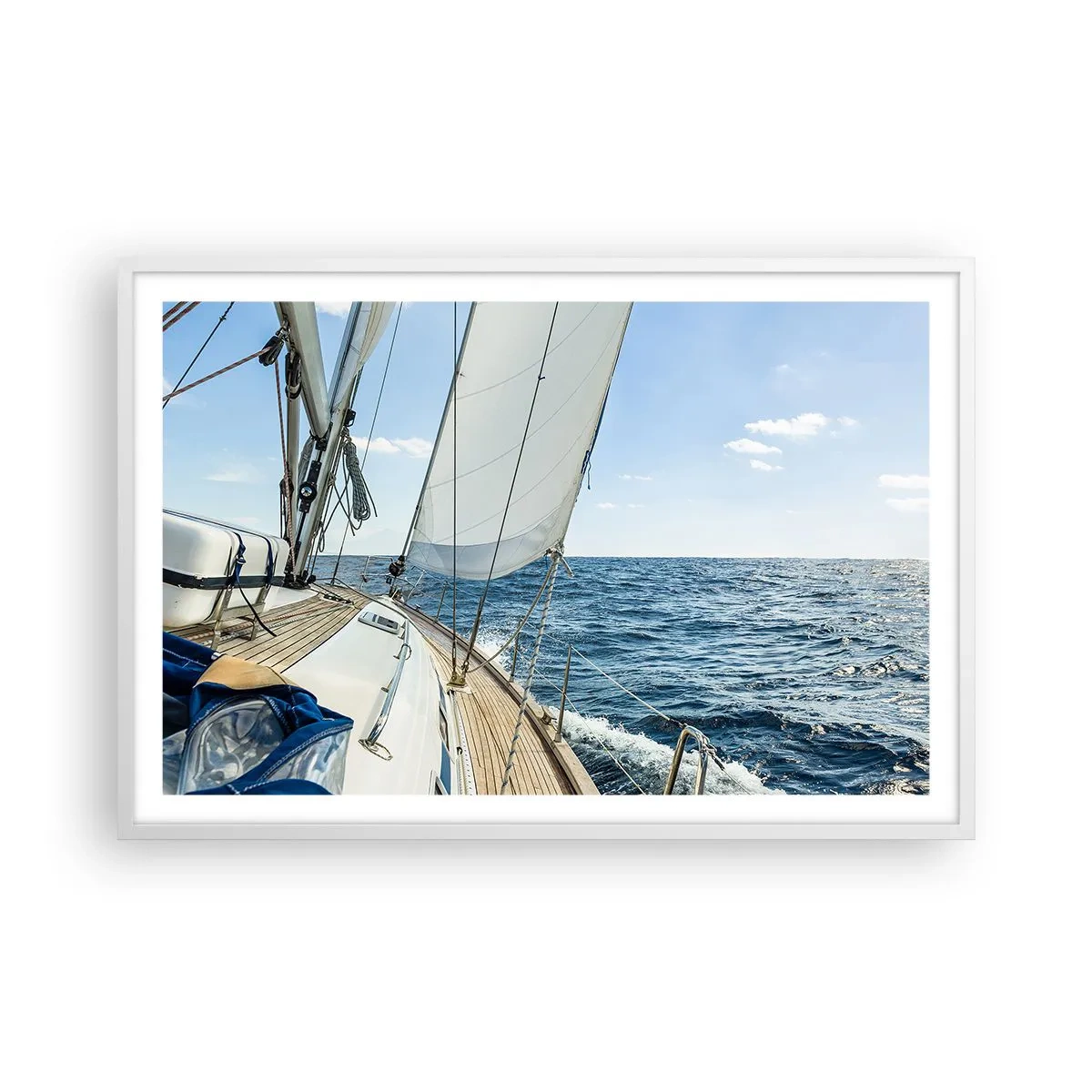 Poster in white frmae - Ahoy, Adventure - 91x61 cm