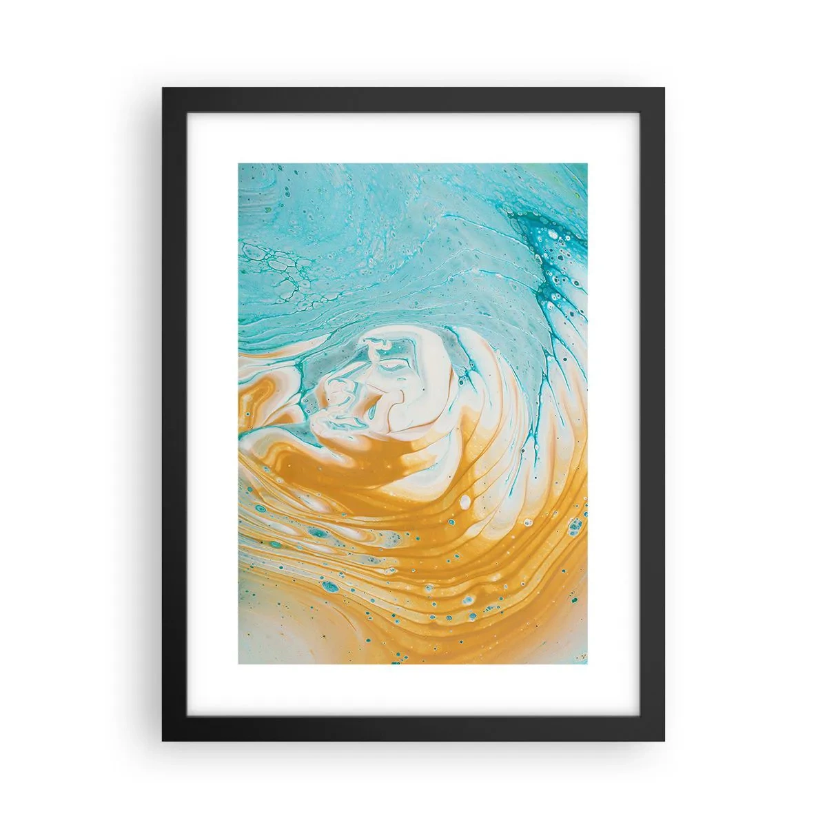 Poster in black frame - Pastel Swirl - 30x40 cm