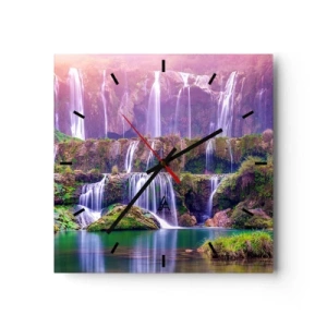 Wall clock - Clock on glass - Stairway to Heaven - 30x30 cm