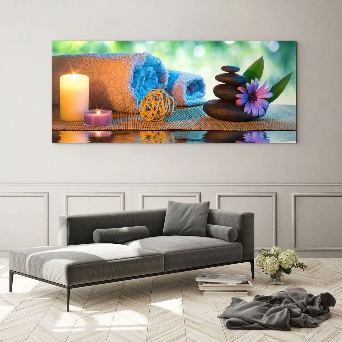 Glass picture - Time for the Body - 90x30 cm