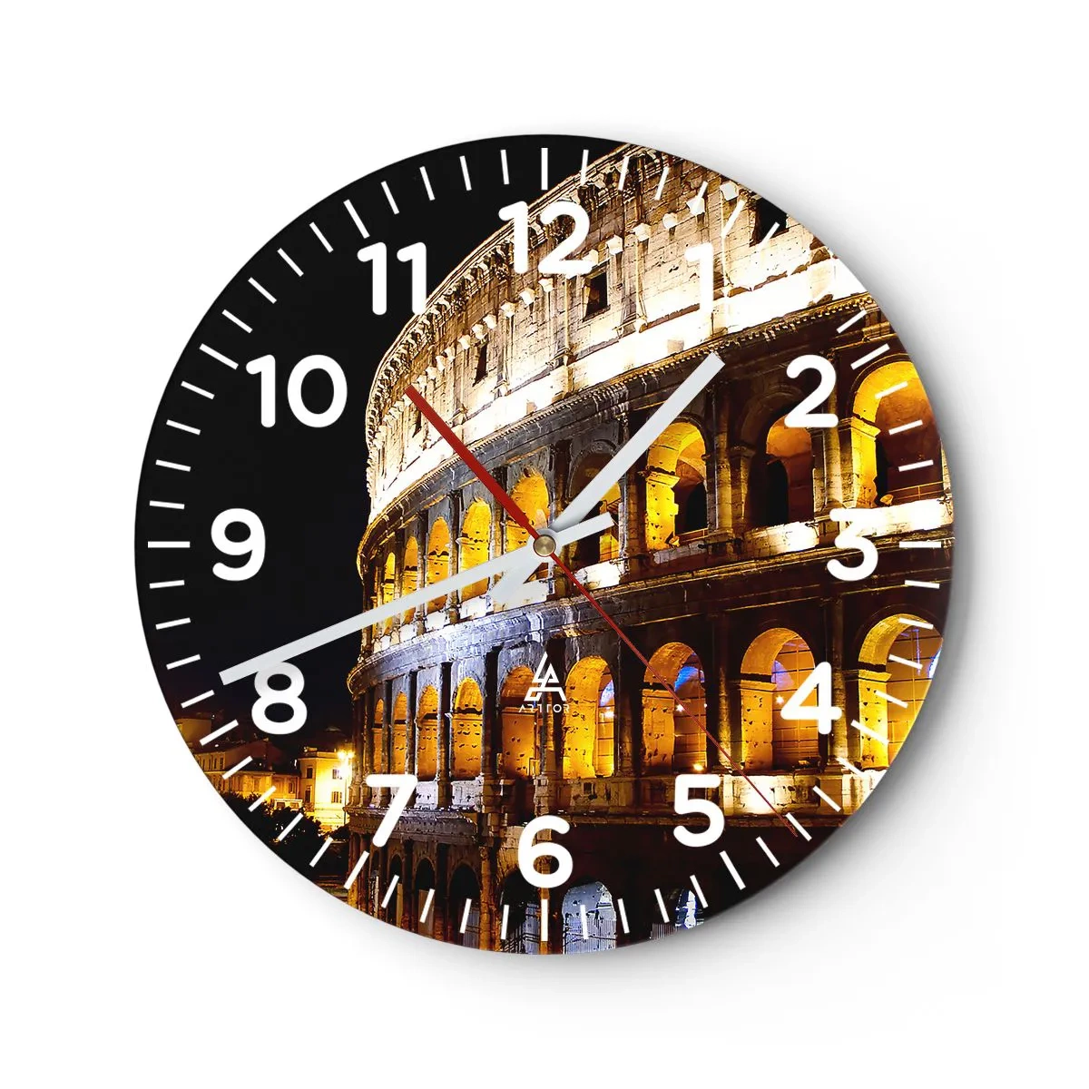 Wall clock - Clock on glass - Olympics Must Start - 30x30 cm