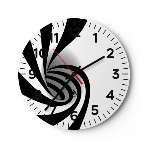Wall clock - Clock on glass - And Yet It Turns - 30x30 cm
