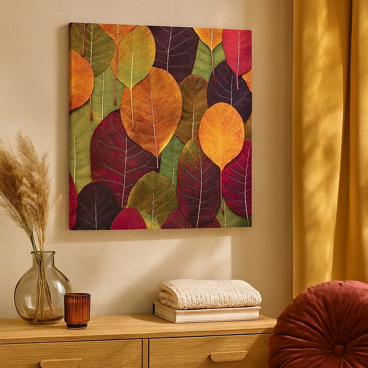 Canvas picture - Autumn Mosaics - 30x30 cm