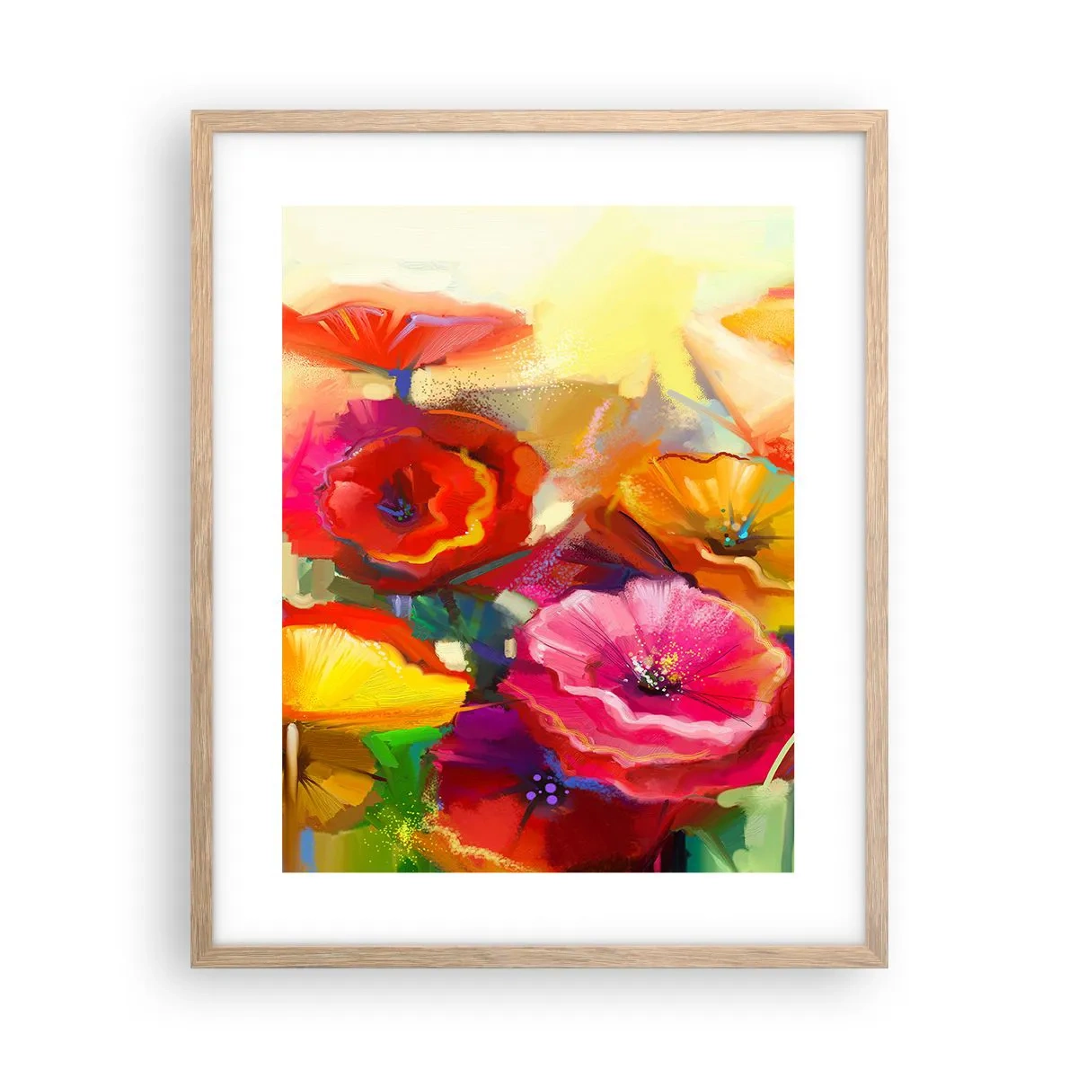 Poster in light oak frame - Not Only Red - 40x50 cm