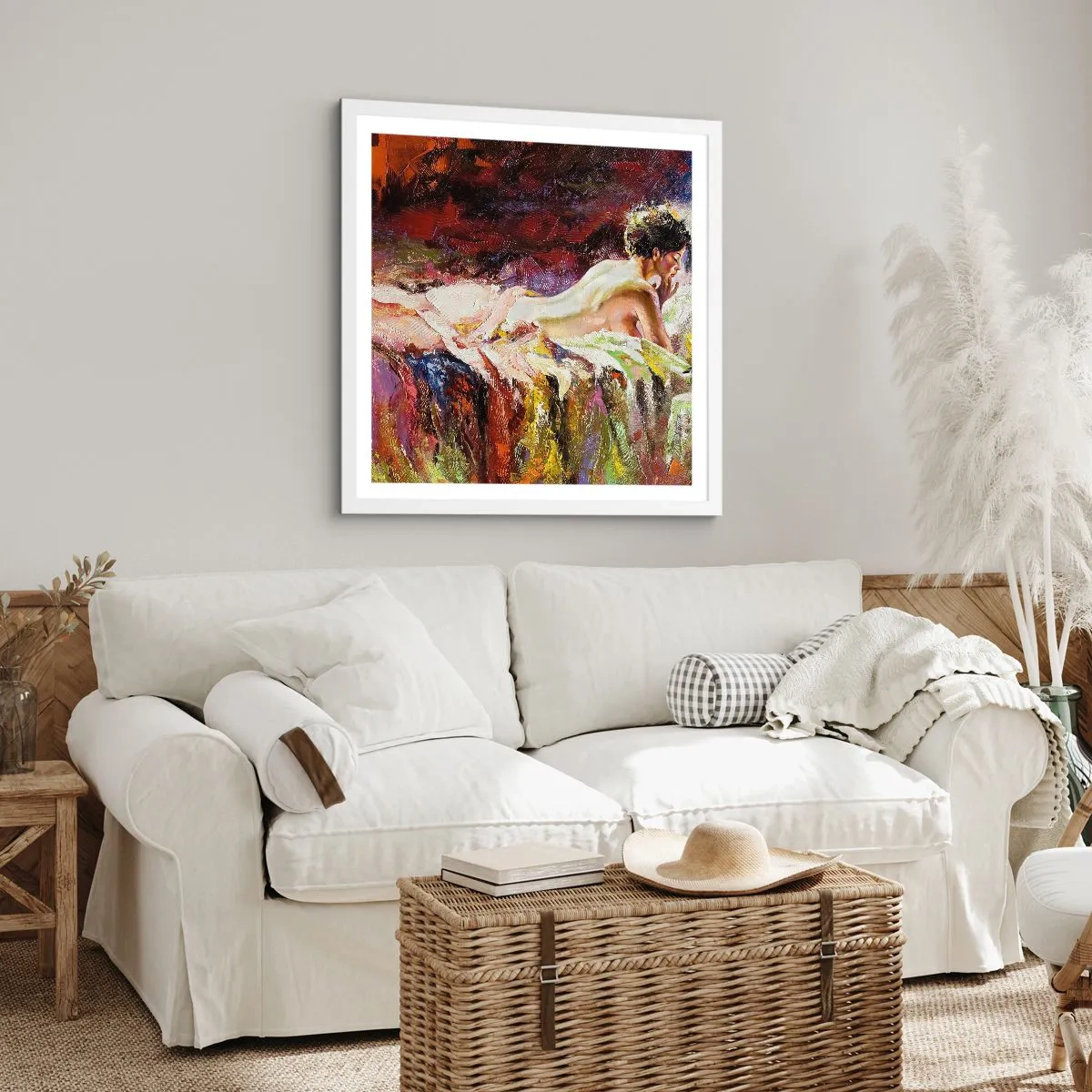 Poster in white frmae - Thoughtful Venus - 40x40 cm