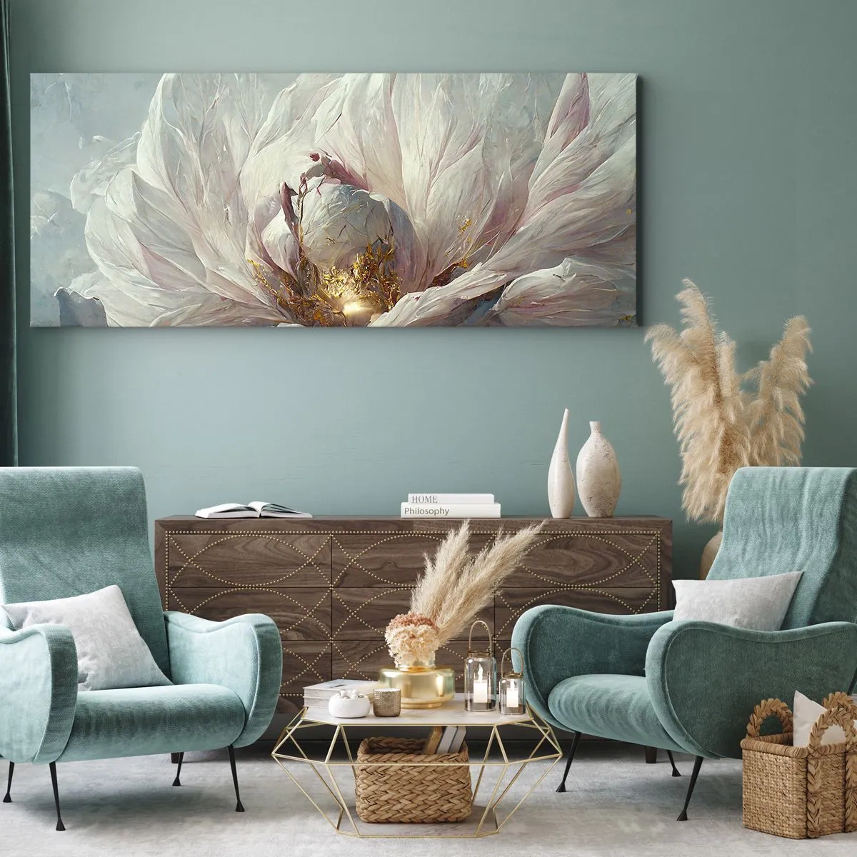 Canvas picture - It Blooms Once Every Hunderd Years - 100x40 cm