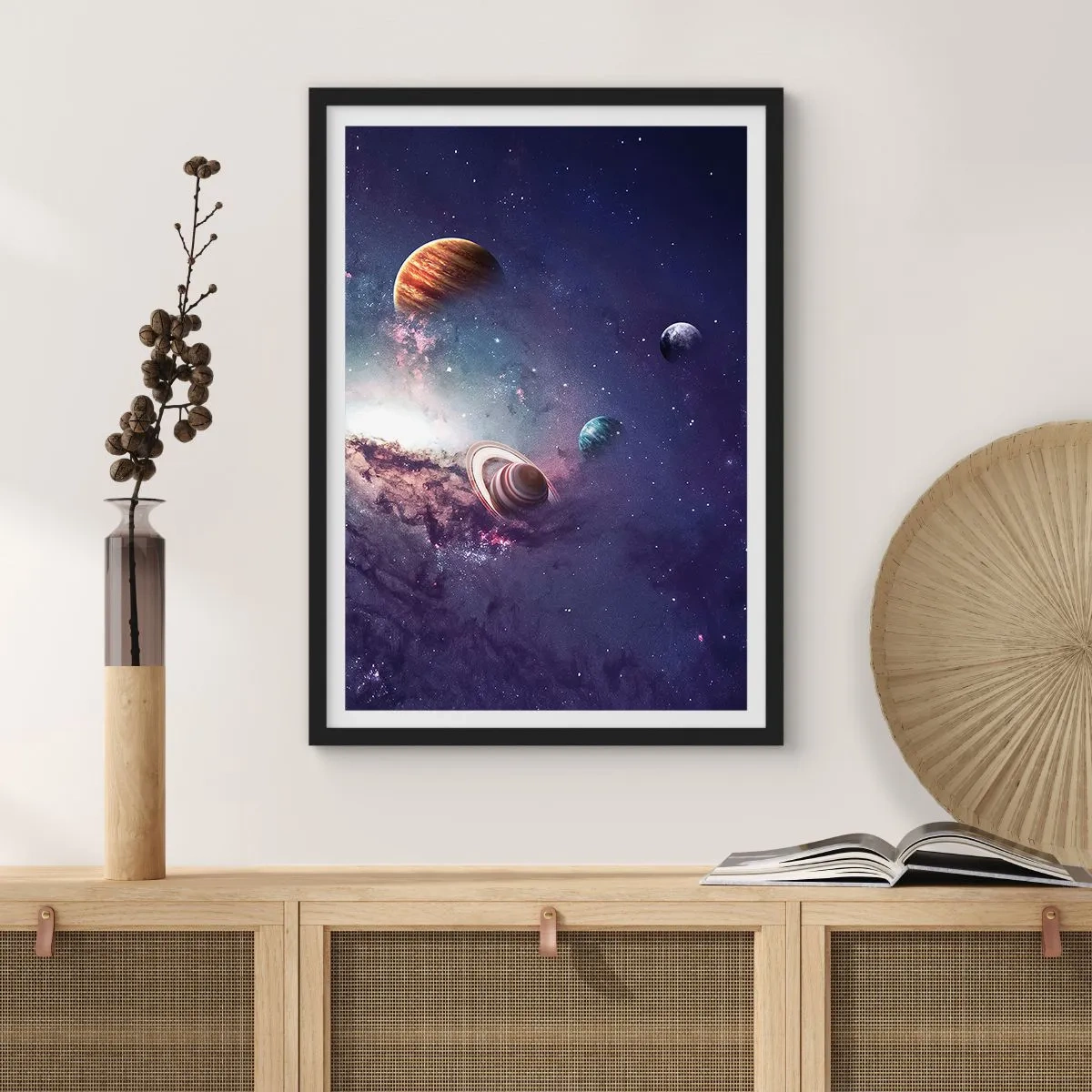 Poster in black frame - Solar-Dancing System - 61x91 cm