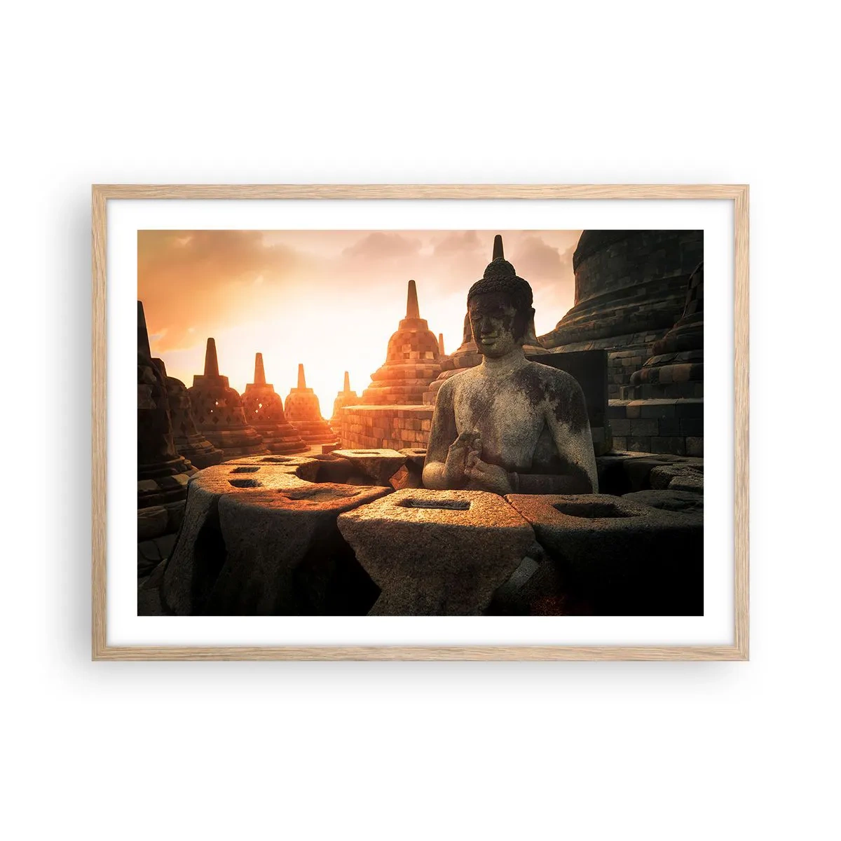 Poster in light oak frame - Weather of Great Wisdom - 70x50 cm