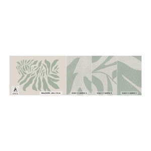 Photo Wallpaper Sample Premium Canvas - Emerald Branch - Boho, Plant, Botanical - 100x30 cm