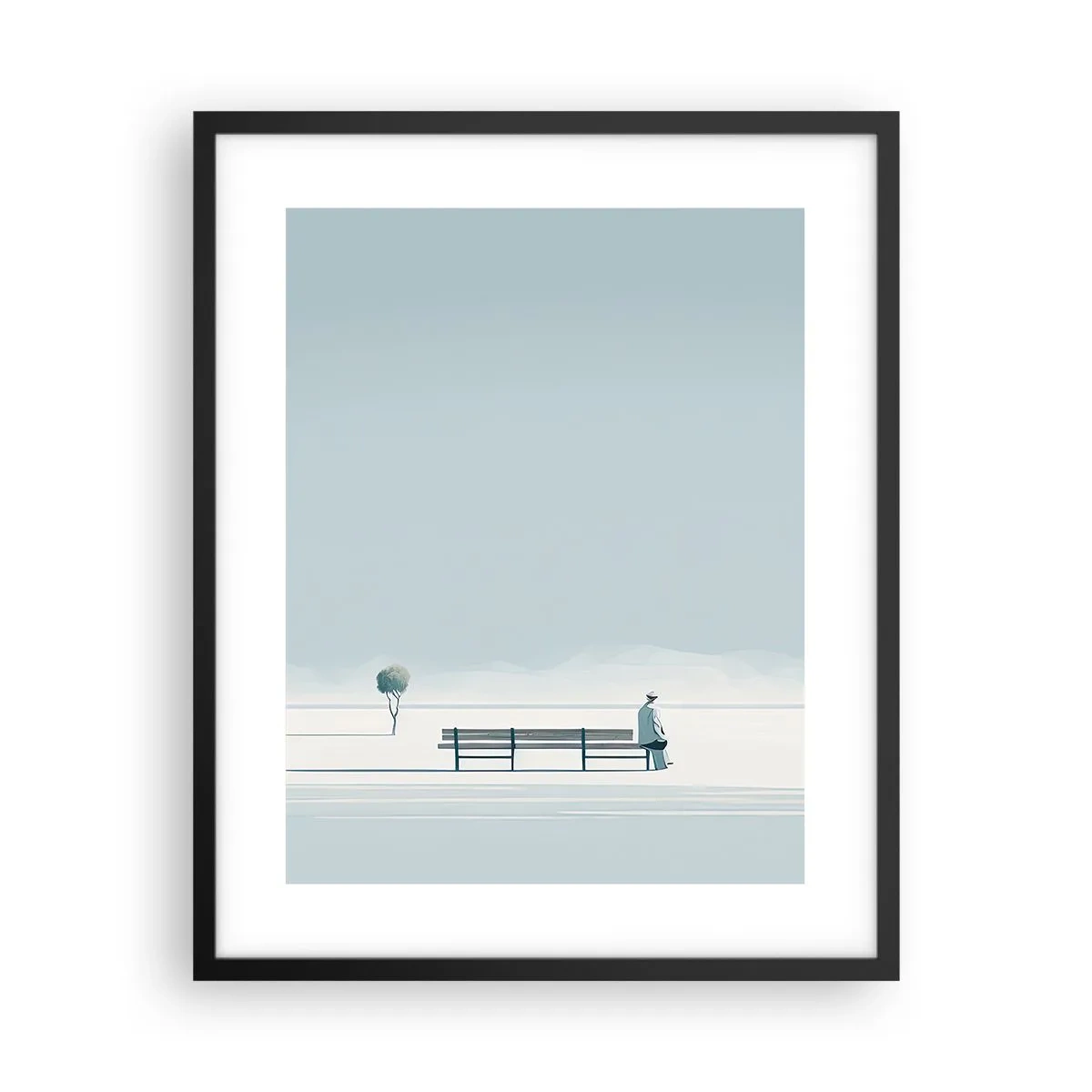Poster in black frame - Yes, I Am Waiting - 40x50 cm